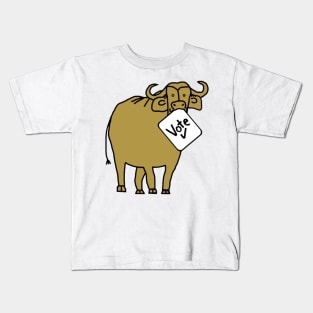 buffalo gold ox with vote sign shirt Kids T-Shirt